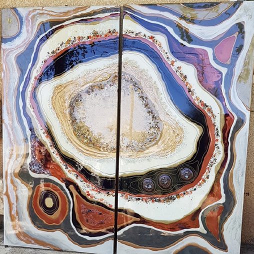 Piece 19 - handpoured epoxy resin wall artwork by Zora