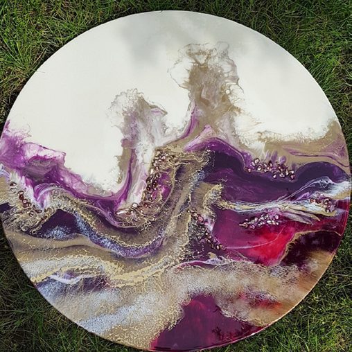 Piece 22 - handpoured epoxy resin wall artwork by Zora