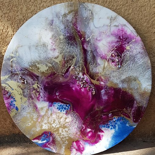 Piece 23 - handpoured epoxy resin wall artwork by Zora