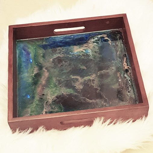 Piece 24 - handpoured epoxy resin wall artwork by Zora