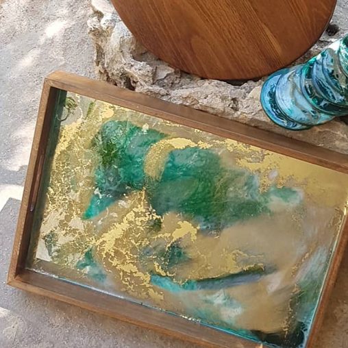 Piece 26 - handpoured epoxy resin wall artwork by Zora