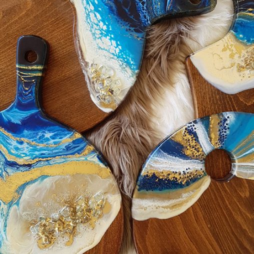Piece 28 - handpoured epoxy resin wall artwork by Zora