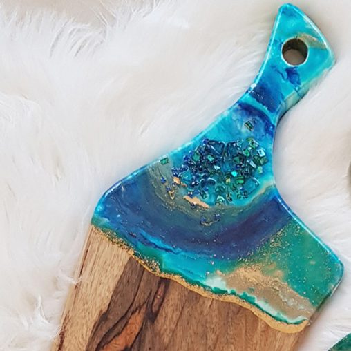 Piece 31 - handpoured epoxy resin wall artwork by Zora