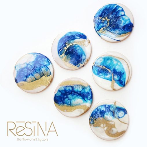 Piece 37 - handpoured epoxy resin wall artwork by Zora