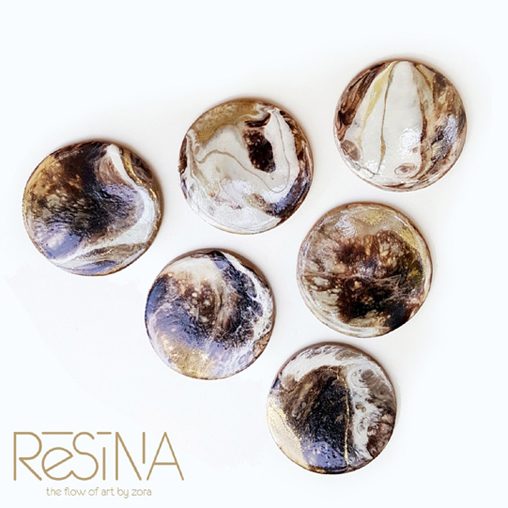 Piece 40 - handpoured epoxy resin wall artwork by Zora