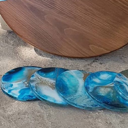 Piece 41 - handpoured epoxy resin wall artwork by Zora