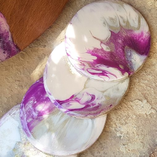Piece 43 - handpoured epoxy resin wall artwork by Zora