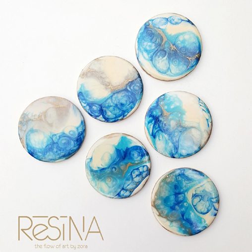 Piece 44 - handpoured epoxy resin wall artwork by Zora