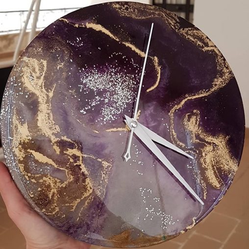 Piece 45 - handpoured epoxy resin wall artwork by Zora