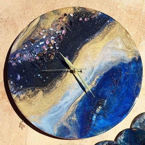 Piece 46 - handpoured epoxy resin wall artwork by Zora