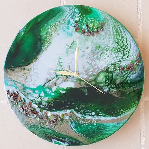 Piece 51 - handpoured epoxy resin wall artwork by Zora